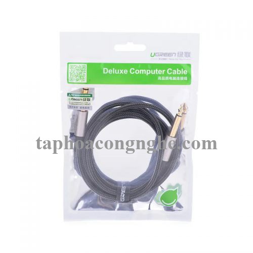 Ugreen 40815 10M màu Đen Cáp âm thanh 2 đầu 6.5mm dương cao cấp AV128 30040815
